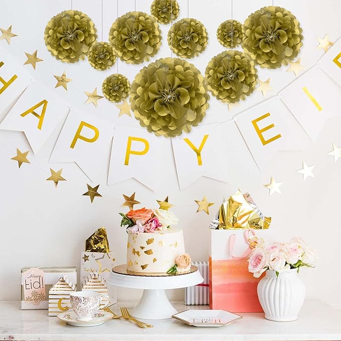 Tissue Paper Pom Poms, Hanging Flower Balls - Image 6