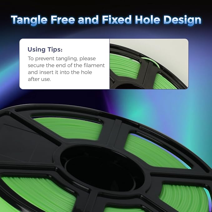 FLASHFORGE Rapid PLA Filament 1.75mm Luminous Green, 500mm/s High Speed Printing - Image 5