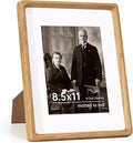 8.5x11 Picture Frame USA-Sourced Natural White Oak Wood Solid Original Wood by Dreamland