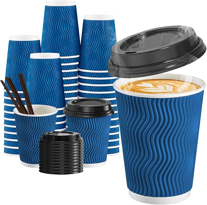 SIUQ 90 Pack 12 oz Disposable Coffee Cups by SIUQ