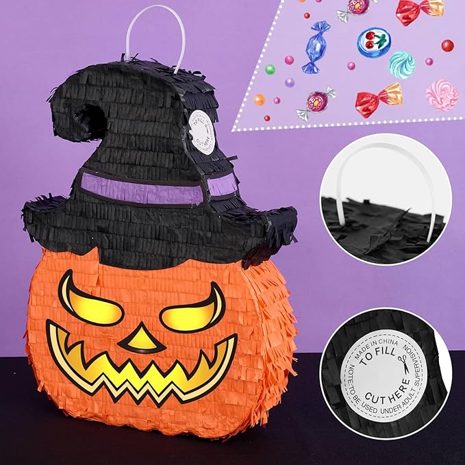 WERNNSAI Halloween Pumpkin Piñata - Image 4