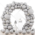 90pack Gray Balloons Different Size 18/12/10/5 Inch Pastel Grey Balloon Garland by Voircoloria