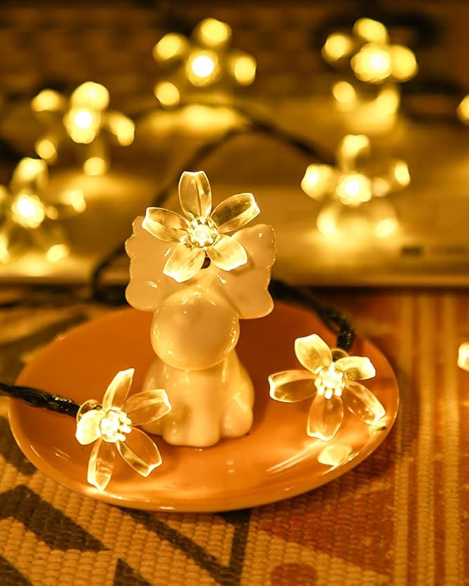 Cherry Blossom Fairy Flower String Lights Indoor Bedroom Decorations, 33ft 100 - Image 8