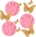 3 Pcs Butterfly Cake Decoration Fondant Molds, Exquisite Butterfly Chocolate by ICNYEKI