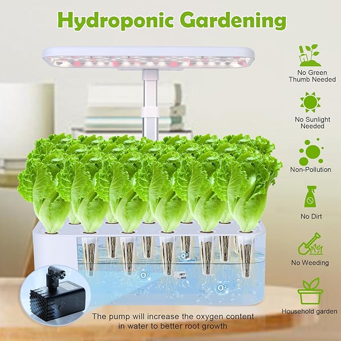 Indoor Gardening 17 Pods Hydroponics Growing System Kit Smart Lighting Setting - Image 6