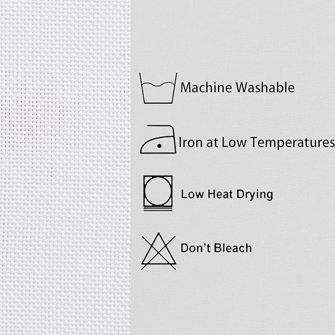 Hiasan 2 Pack Faux Linen Rectangle Tablecloth - Image 5