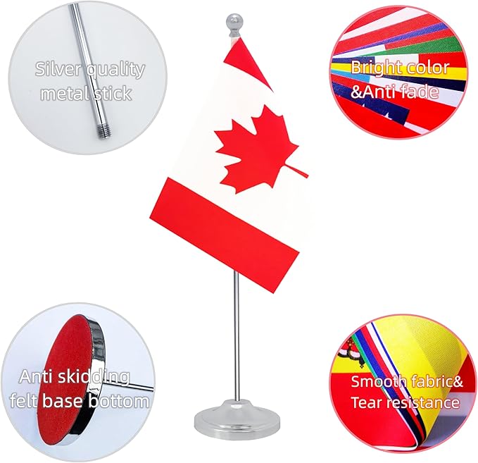 Canada Desk Flag, Canadian Table Office Flag - Image 3