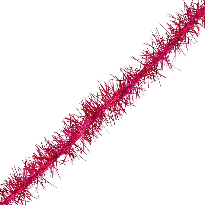 Mandala Crafts Hot Pink Tinsel Garland - Image 3