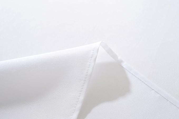 Craft And Party Rectangle Tablecloth, 70 x 90 Inch White Tablecloth, Polyester - Image 5