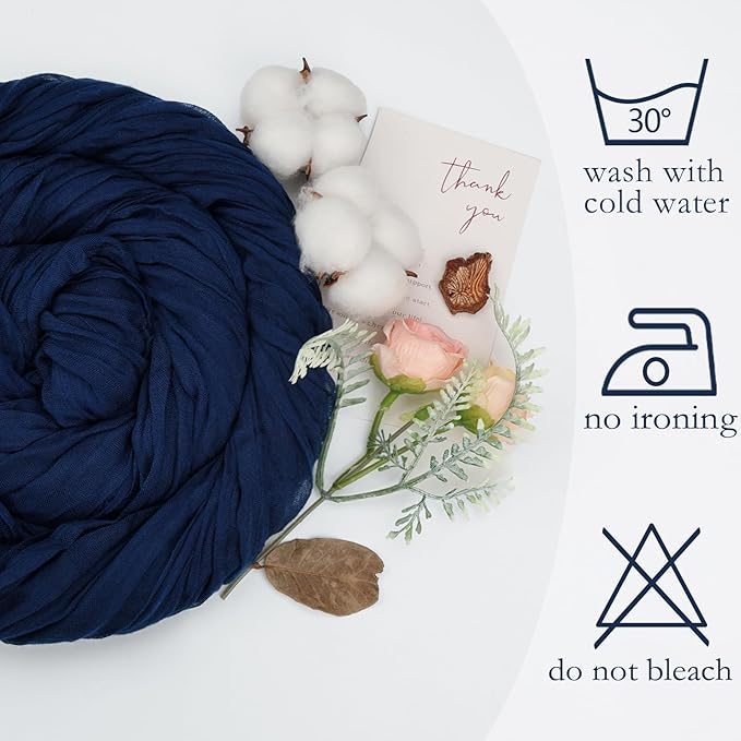 6 Pack Navy Blue Cheesecloth Table Runner 10ft Boho Gauze Fabric Cheese Cloth - Image 5