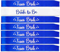 7 Pack Bachelorette Sashes Royal Blue, 1 White Bride to Be Sash and 6 Team by LXYXUUN