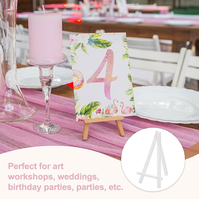 MECCANIXITY Mini Plastic Display Easels, 6.3"x3.4"A-Frame Plastic Painting - Image 6