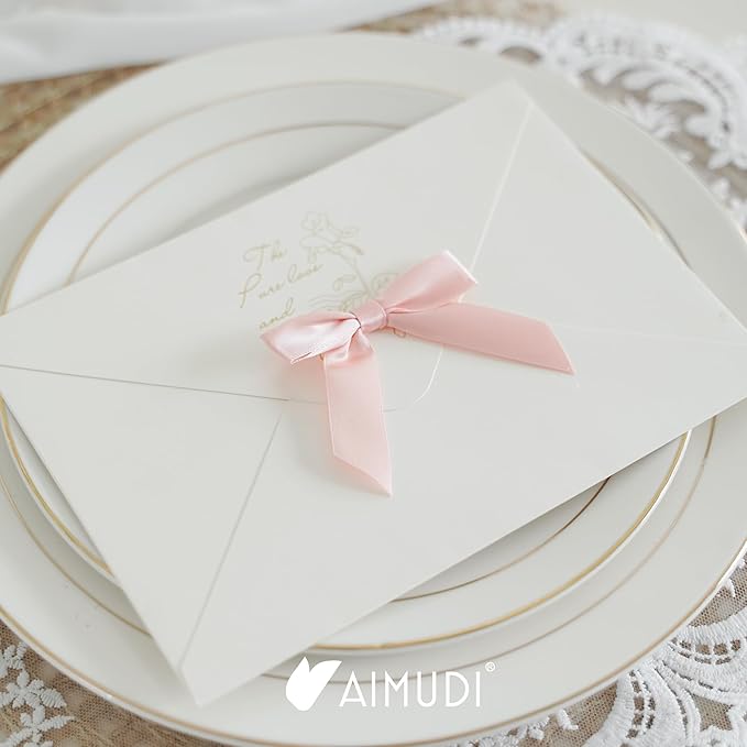 AIMUDI Small Rose Gold Bows 2.5" Pretied Satin Bows - Image 7