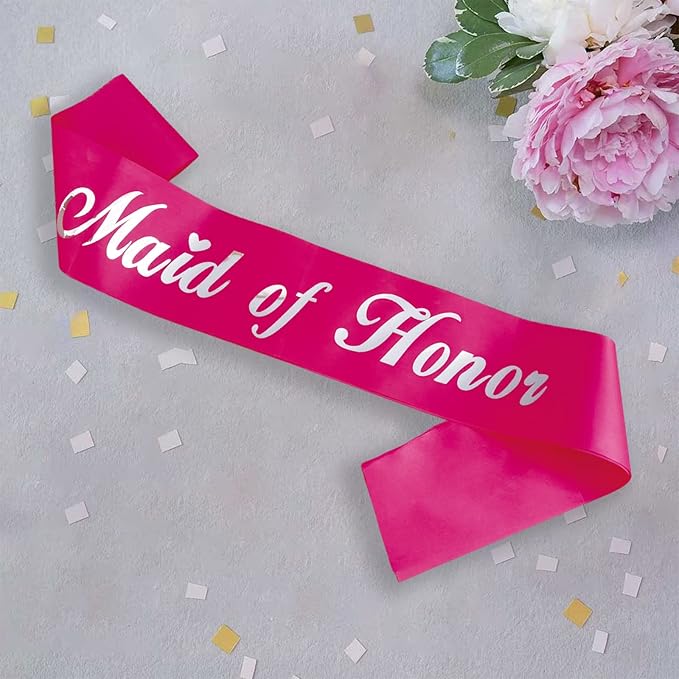 KETAOO Maid of Honor Sash, Maid of Honor Lace Sash - Image 4