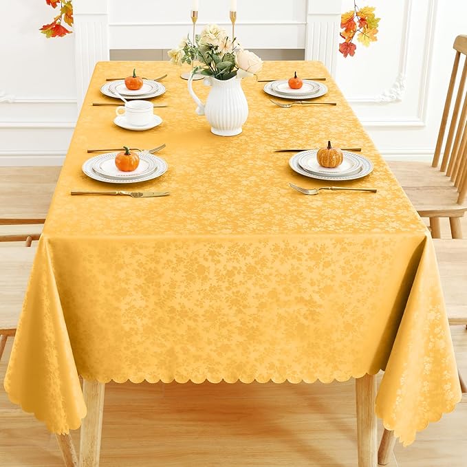 Smiry Rectangle Table Cloth, Waterproof Heavy Duty Vinyl Tablecloths, Wipeable - Image 6