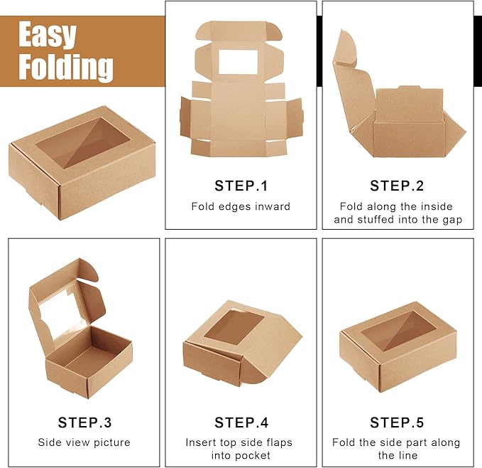 Zonon 30 Pcs Soap Boxes for Homemade Packaging, Mini Kraft Treat Boxes - Image 4