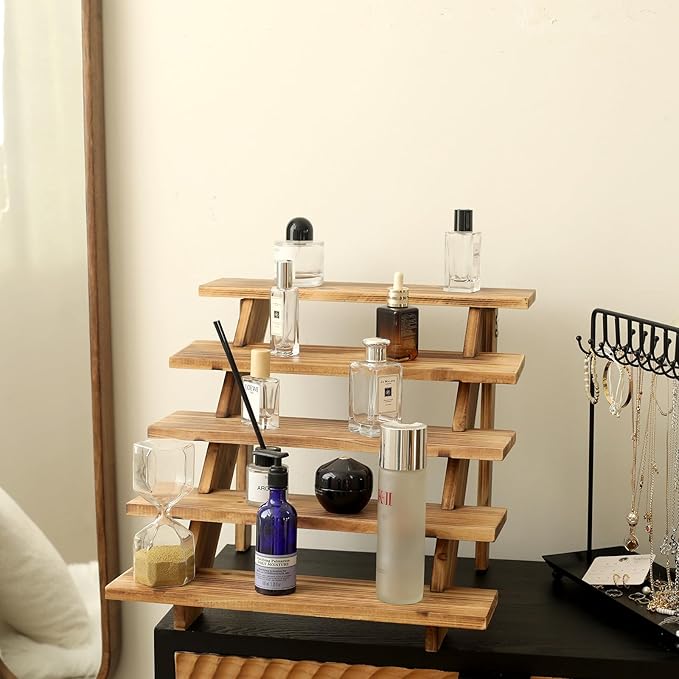 SwallowLiving 5 Tier Wooden Rustic Cupcake Stand - Image 4