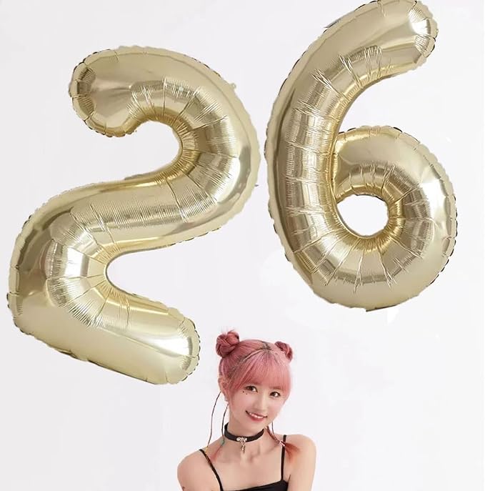 Number 3 Balloon 40 Inch, Big Large Foil light gold Number Balloons, Jumbo - Image 7