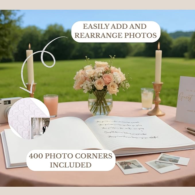 Wedding Guest Book for Guests to Sign, Elegant Wedding Guestbook Ideas - Image 6