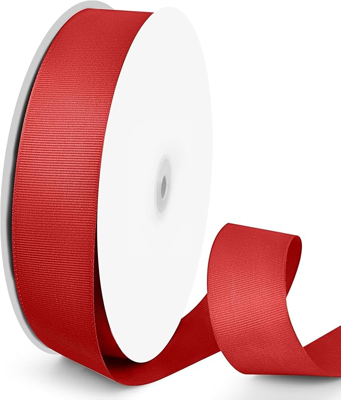 100 Yards 1.5 inch Grosgrain Ribbon, Solid Color Fabric Ribbon Perfect by VISPAD