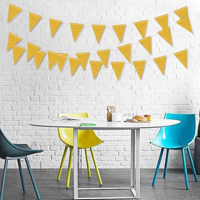MerryNine Triangle Flag Bunting Banner, 3 Pack 30 Feet Vintage Style Pennant - Image 6