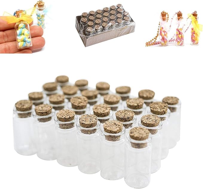 Super Z Outlet Mini Clear Glass Jars Bottles by SuperZOutlet