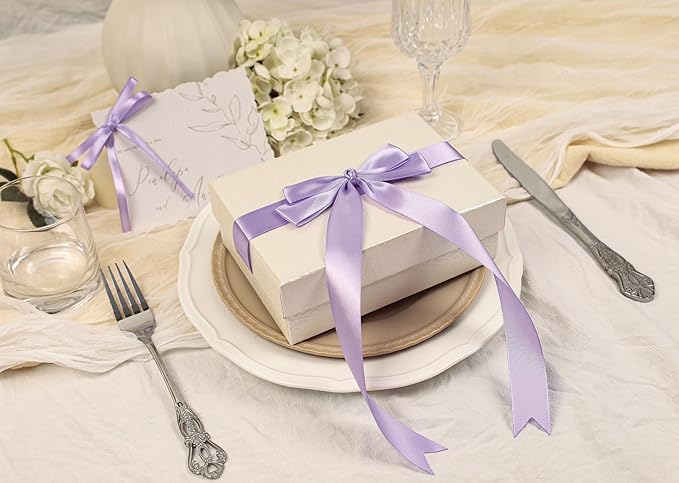 Lavender Satin Ribbon 1 inch X Continuous 100 Yards, Single Face Polyester - Image 7
