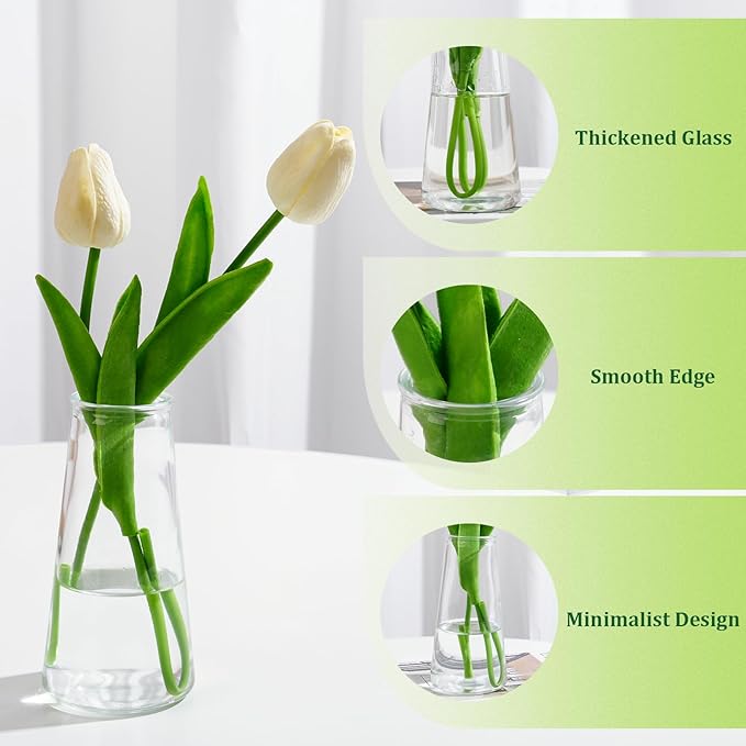 Glass Bud Vases for Centerpieces, Small Flower Vase in Bulk Set of 10, Modern - Image 5