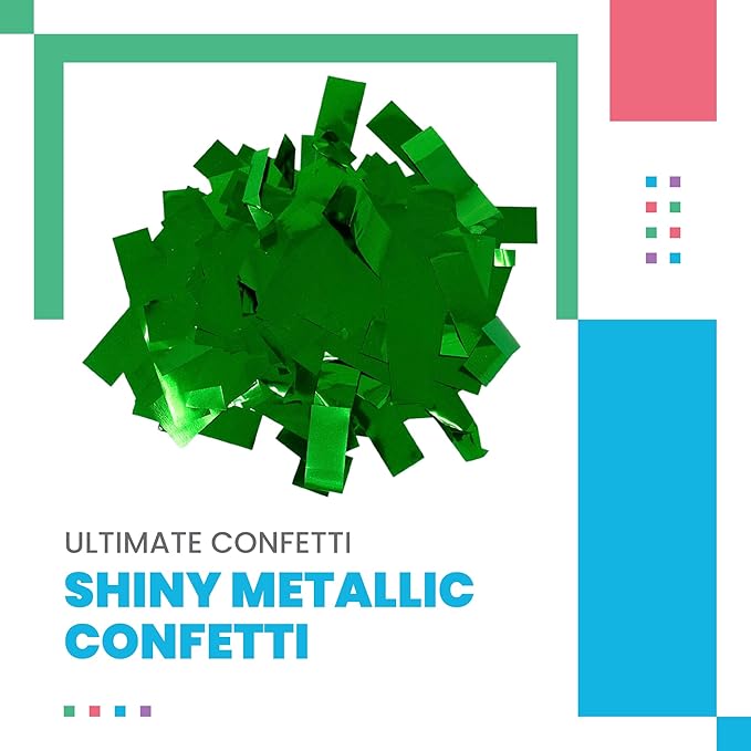 Rectangular Green Mylar Shiny Foil Metallic Confetti - Image 2