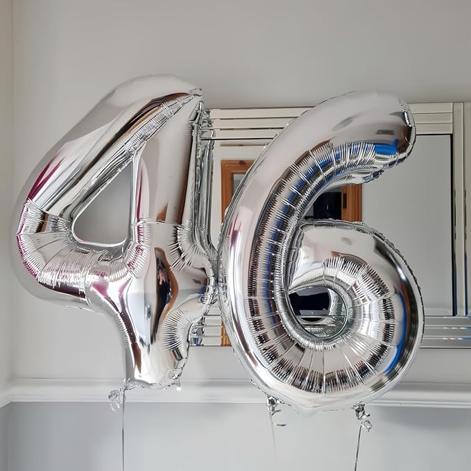 Silver 0 Balloon, 40 Inch Number 0 Balloon, Birthday Balloon Decorations - Image 5