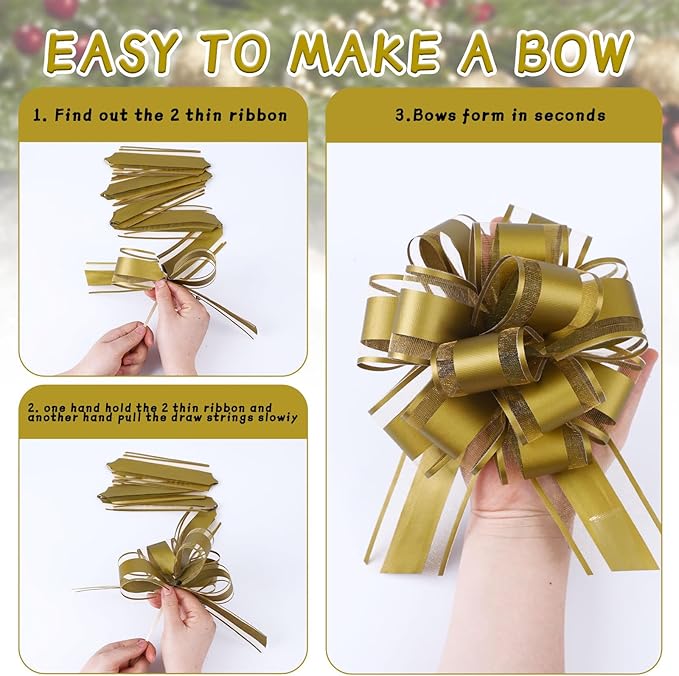 6Pcs 6inch Pull Bow Gift Wrapping, Pull Bow - Image 2