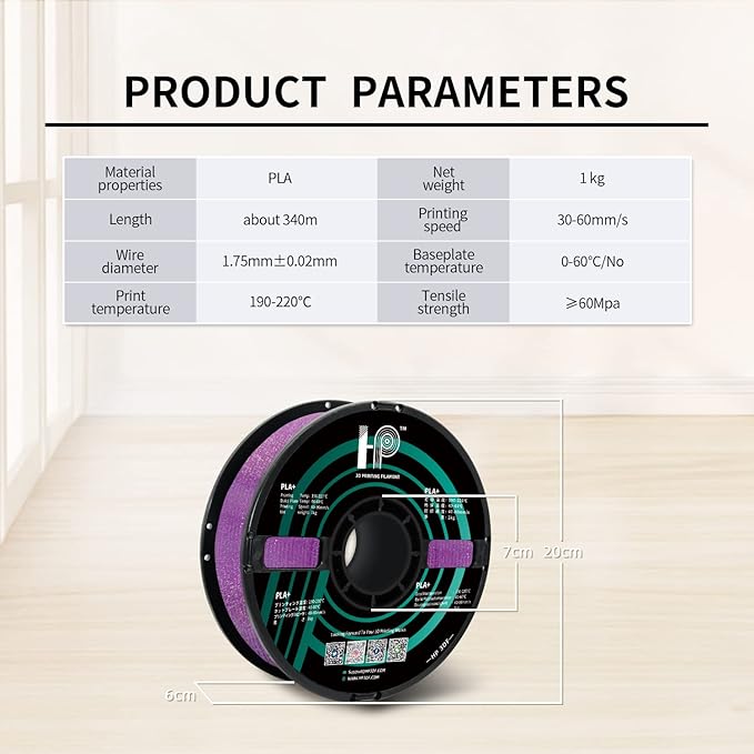 Glitter PLA Filament, Twinkling 3D Printer Filament, PLA Filament 1.75mm - Image 6