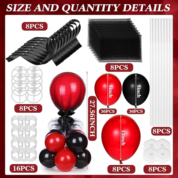 BBTO 8 Set Table Centerpieces Balloons Stand Kit - Image 2
