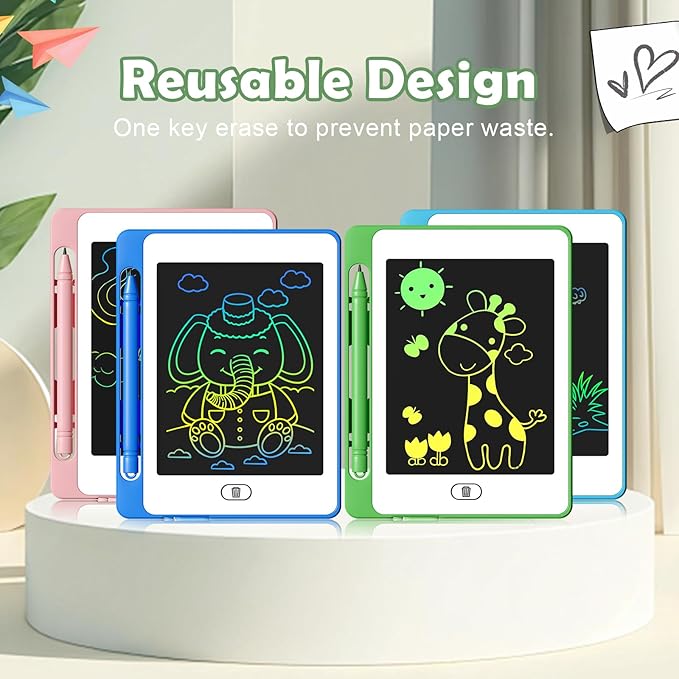 8 Pack LCD Writing Tablet for Kids, 6.5 Inch Colorful Doodle Board Drawing - Image 6