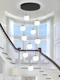 H118 Large Chandeliers for High Ceilings, 12-Lights Mid Century Globe by ShialLighting