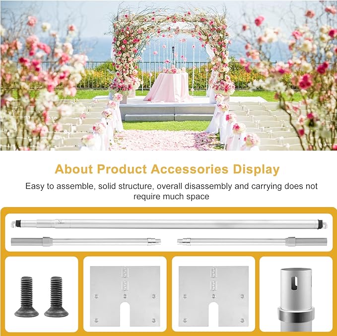 Jiang&Rong 10ft x 10ft Adjustable Backdrop Stand Kit - Image 4