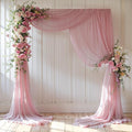 Wedding Arch Draping Fabric 1 Panel 18Ft Dusty Rose Chiffon Fabric Drapery by Partisky