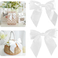 AIMUDI White Satin Bows 5.5" Bows by AIMUDI