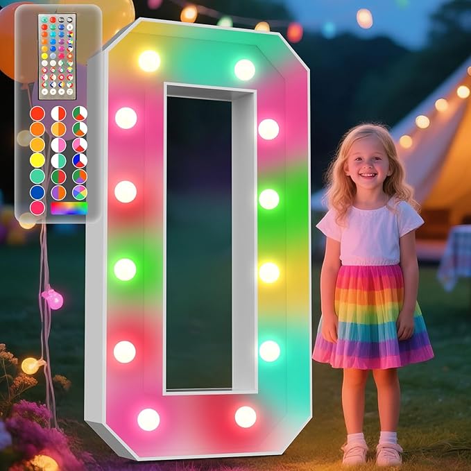 Ledido 4FT Marquee Light Up Letters, 34 Colors Changing Marquee Letter 4 Feet by Ledido