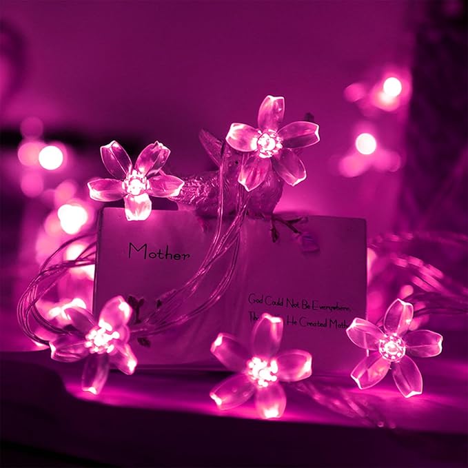 Fairy Flower String Lights Decor, USB & Battery Lighted Decorative Cute Cherry by KeretubyLEDDecorationLights