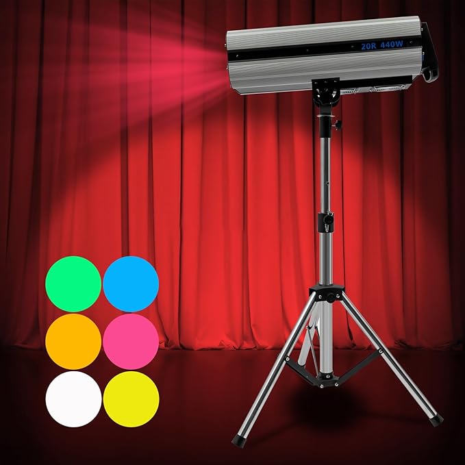 Follow Spotlight for Stage, 440W LED Spot Light DJ Lighting - Image 4