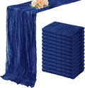 10FT 12 Pack Royal Blue Cheesecloth Table Runner 20 x 120 Inch Long Rustic by FoliafeelHome