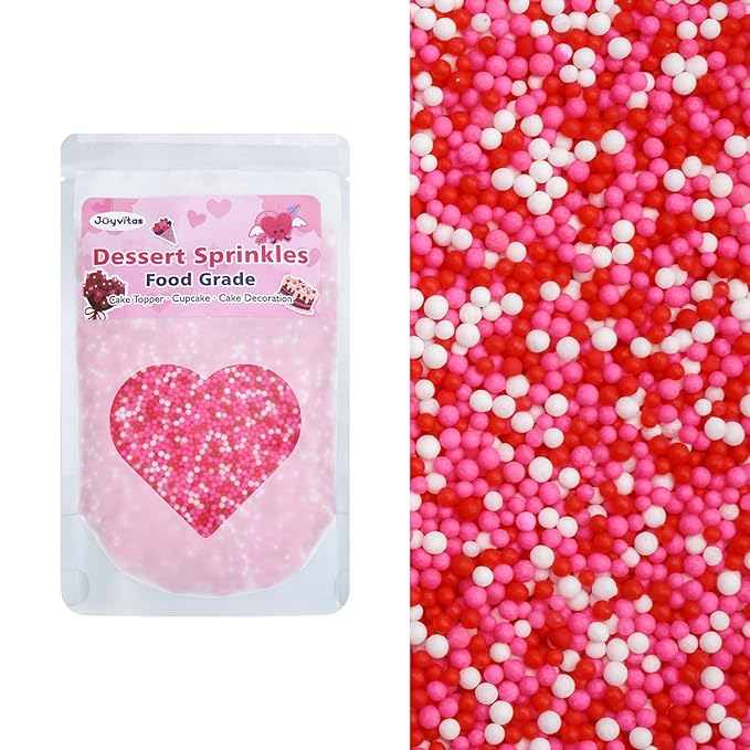 Pink Nonpareils Sprinkles, Edible Sprinkles - Image 8