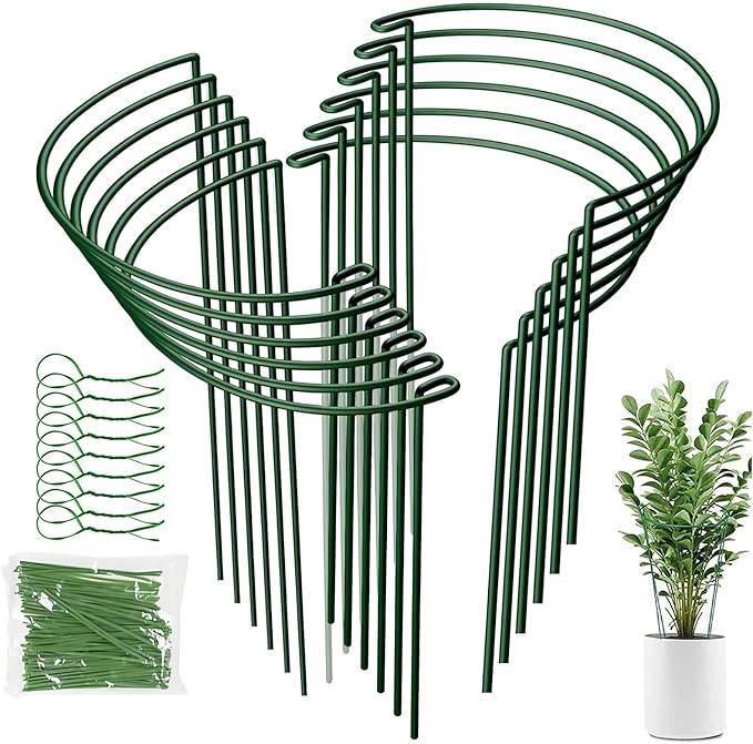 12 Pack Tall Snake Plant Support Stakes, Plant Cage Ring Support by Unknown