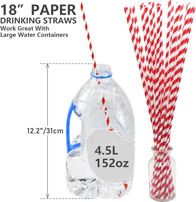 18 Inch Extra Long Paper Drinking Straws - Image 5