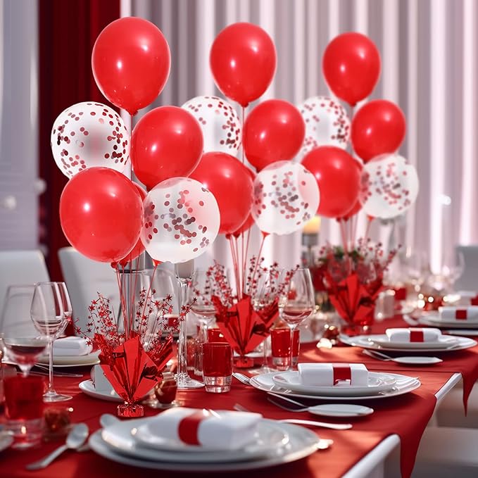 4 Set Red Balloon Stand Centerpieces - Image 4