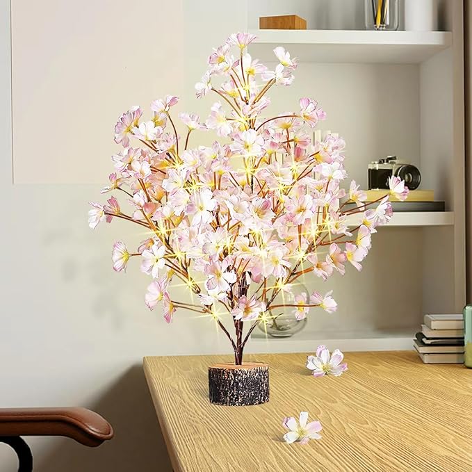 19Inch Cherry Blossom Tree Light, Lighted Artificial Tree - Image 7