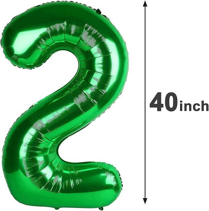 Green Number 21 12 Balloon 40 inch, Number 21 12 Birthday Balloon - Image 2