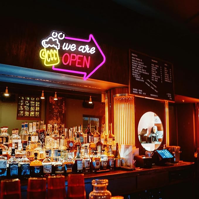 We Are Open Bar Neon Sign Beer Neon Lights Open - Image 6