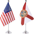 ZXvZYT 2 Pack American US Florida flag USA Florida FL State table flag by ZXvZYT